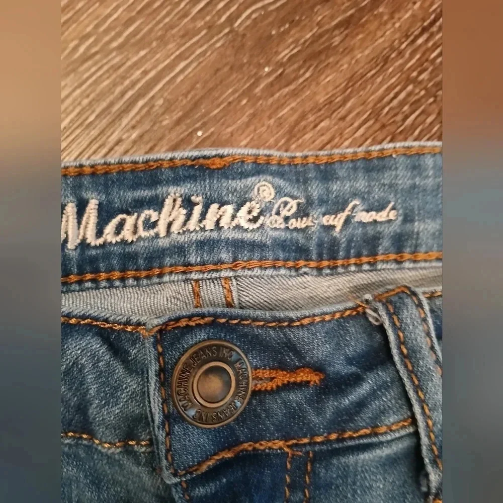 Machine Nouvelle Raw Hem Distressed Ankle Cropped Jeans Womens 6 Boho Cowgirl - Picture 4 of 9